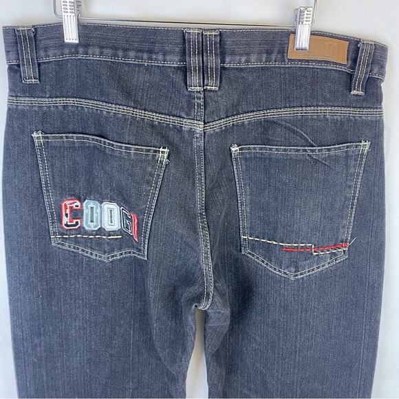 Vintage Coogi Embroidered Blue Denim Loose Fit Baggy Jeans - Picture 2 of 12
